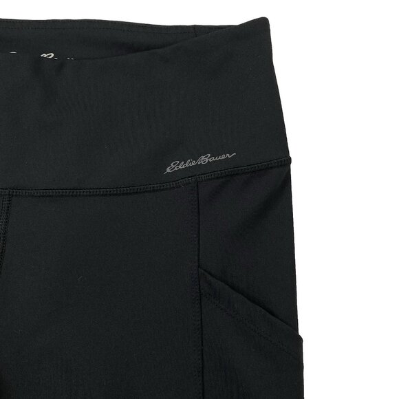 Eddie Bauer Womens Trail Tight Leggings Athletic Pants size Medium Pockets Black - Picture 5 of 11